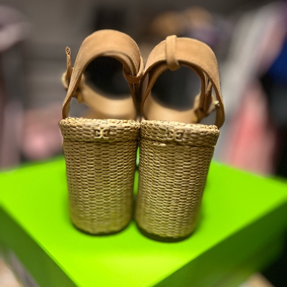 SAM EDELMAN IMMIE SAND SUDE PLATFORM SANDALS - Picture 4 of 7